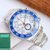 Mens YachtMaster watches Two Tone Gold Stainless Steel Men's Automatic Mechanical Watch Big Dial Chronograph montre luxe