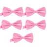 Bow Ties White Black Adult Tie Men's Polyester Silk Pink Bright Casual Multi Color