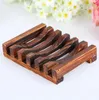 Natural Wooden Bamboo Soap Dish Tray Holder Storage Soap Rack Plate Box Container for Bath Shower Plate Bathroom FY4366 G0517