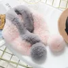 Scarves 2023 Knitted Real Fur Scarf Rex Ball 70cm Length Shawl S723-02