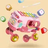 Novel Games Baby Toys Rattles Mobiles Xylophone Knock Piano Bus Beads Block Toys Montessori Education Toy Musical Instrument för barn 230517