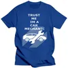 T-shirt da uomo 2023 T-shirt da regalo di compleanno T-shirt da uomo T-shirt con scollo a V Trust Me Im A Car Mechanic Cotton Young Hip Hop Tees Cool Tops all'ingrosso