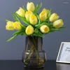 Decorative Flowers Wholesale Pu Round Head Egg Tulip Artificial Flower Single Large Fake Indoor Household Table