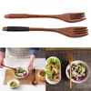 Flatware Sets 1PC Wooden Spoon With Strring Chopsticks Fork Creative High Quality Utensil