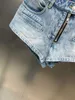 2023 Yaz Kot Kot Denim Şort Seksi Mini Mavi Kısa Pantolon Düğmesi Zipper Dekorasyon Kısa Baharatlı Sokak Modeli Pantolon
