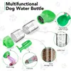 Hundewasserflasche, tragbarer, auslaufsicherer Hundewasserspender mit Trink- und Fütterungsfunktion, leichter Haustier-Wasserspender für Spaziergänge und Reisen für Hund, Katze