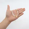 Moda Letter Inicial Colar pingente de coração Mulheres simples de 3mm imitação de pérolas de pérolas para mulheres presentes de jóias 50cm
