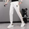 Summer White Sports Spodnie Casual Pants Nowy marka modowa Slim Fit Męskie Spodnie Sudyjne