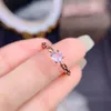 Cluster ringen Vintage Moonstone Engagement Ring Round 5mm belofte voor haar