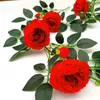 Dekorativa blommor Autumn 28 Roses Flower Head Rose Artificial Christmas Wreath Wedding Home Room Decoration Spring and Garden Arch D