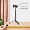 Vente en gros Bluetooth selfie stick télécommande intégrée multi-fonctionnelle streaming en direct en alliage d'aluminium support d'extension de photo de téléphone portable