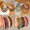 Hårgummiband Morandi Color Hair Hoop Female AllMatch Press Hair Head Buckle pannband Girl Frosted Serrated Hair Accessories 230517