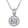 Laboratoire romantique diamant cz pendentif 925 en argent Sterling pendentifs de mariage collier pour femmes mariée Fine fête bijoux