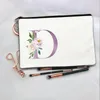 Cosmetic Bags Personalized Custom Initial Name Zipper Bag Birthday Gifts Bridal Luxury Toiletry Organizer Bridesmaid Makeup