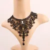 Chains Fashion Halloween Vintage Black Lace Women's Necklace Skull Pirate Collarbone Choker Accessory Accessories Female