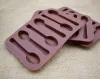 Non-stick Silicone DIY Cake Decoration mould 6 Holes Spoon Shape Chocolate Molds Jelly Ice Baking 3D Candy 0517