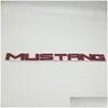 Autostickers voor Ford Mustang Shelby GT Bonnet Bonnet Achteraan Trunk Boot Metal Emblem Tailgate Logo Naam tabel 34026mm8520338 Drop Delive OTSDM