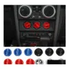 Outros acessórios de interiores Abs Air Condition Swtich Button Decoration ER para Jeep Wrangler JK 20072010 Acessórios6801824 Drop D otjjl