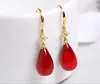 Dangle Earrings Women Amber Fashion Natural Red Jewelry 925 Silver Earring Lucky Amulet Gifts For Charms Jewellery