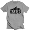 Camisetas masculinas as mulheres abu dhabi camisa habibi amor Emirados árabes Emirados árabes homens