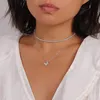 Moda Popular Hip Hop Zircon collar para mujer Ins Style Full Diamond Tennis Chain Hot Girl collar gargantilla