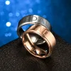 Love You Dad Ring Black Gold Band Rings Mens Fashion Jewelry Father's Day Cadeau