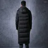 Men's Down Long Duck Jacket Men Winter Coat Plus Size Thick Business British Coats Male Parka Casaco Masculino KJ770