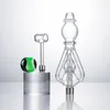 NC060 Portable Vortex Smoking Bong Recycler Dab Rig Glass Water Pipe Concentrate Oil Rigs With 510 Thread Titanium Quartz Tip Bubbler