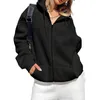 Women's Hoodies Sweatshirts Casaco manga longa com capuz casaco outono roupas de inverno 2022 plain color straps estilo moletom solto outerwear P230517