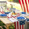 Tischdecke, Unabhängigkeitstag, Flagge, Leinendruck, Wohnzimmer, Tee, Urlaub, dekorative Baseball-Bonbonniere