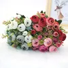 Decorative Flowers DIY Beautiful Silk Artificial Camellia Roses | Little Bridal Bouquet Fake Used For Christmas Party Decoration Home An