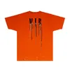 Erkekler T Gömlek Tasarımcı Marka Gömlek Splash-mürekkep Harf Baskı Nokta Sıçrama Boya Kısa Kollu Rahat Gevşek Erkek Tee Crewneck