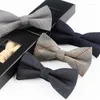 Bow Ties Women Men Tie Plaid Style Cotton Bowties Casual Butterfly Tartan Strip Colorful Business Wedding Gift