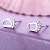 Stud Earrings 2023 Small Foot For Women Silver Color Fashion Weeding Jewelry Brincos With S925 Stamp