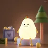 Night Lights Kids Light Baby For Nursery Decor Bedroom Cute Lamp Color-Changing Silicone