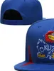 2023 All Team Fan's USA College Color azul claro Béisbol Ajustable Kansas Hat On Field Mix Orden Tamaño Cerrado Flat Bill Base Ball Snapback Caps Bone Chapeau