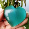 Figurki dekoracyjne naturalny zielony różowy niebieski fioletowy opal serce yn woda symbol miłości duchowa medytacja uzdrawianie kryształowy dom domowy