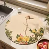 Maty stołowe anty-osmoza anty-osmoza retro ptak drukarnia miska płyta naczynia susza gadżet kuchenny gadżet