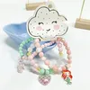 Charm Bracelets Acrylic Beads Children Mermaid Heart Pendant Cute Fashion Adjustable Bracelet For Kids Girls Christmas Jewelry
