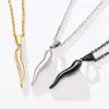Pendant Necklaces ITALIAN HORN Necklace Stainless Steel Cornicello Charm Unisex Men And Women Jewelry