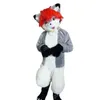 Prestaties Long Fur Husky Dog Mascot Costume Halloween Kerstmis Fancy Dress Chartoon Character Outfit Pak Carnival Party Outfit voor mannen Women