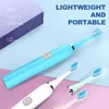 Toothbrush Sonic Electric Battery Type With Replace Brushes Heads Onekey Operate Vibrate Waterproof Brush Cleansing 230517