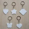 Keychains warmteoverdracht sleutelhanger voor sublimatie metaal groothandel personalisatie diy sieraden M106 kan aangepaste foto afdrukken