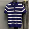 Polo da uomo Polo estiva traspirante Manica corta Playera Hombre Slim Uomo Strisce a contrasto Cuciture di alta qualità lavorate a maglia 230517