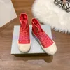 Scarpe casual Paris High Top Canvas Sneaker sneakers da donna nere rosse bianche