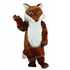 Halloween Brown Fox Mascot Costume Simulazione Personaggio dei cartoni animati Vestito Vestito Carnevale Adulti Festa di compleanno Vestito operato per uomo Donna