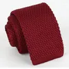Noeuds papillon 2023 couleur unie tricoté pour hommes cravate au crochet