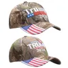 Bollmössor Donald Trump 2024 MAGA HAT CAP BASEBALL CAMO USA KAG Make Keep America Great Again Snapback President Hat 3D broderi grossal AA220517