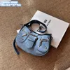 ladies shoulder bag 3 colors street personality rivet underarm bag solid color leather fashion mobile phone coin purse rivet decoration women handbag 18792#