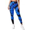 Leggings voor dames Asheywr Tie kleurstof naadloze vrouwen magere hoge taille push -up workout legging jacquard elastische fitness vrouw